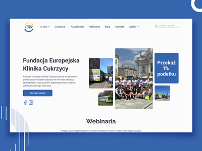 European Diabetes Clinic Foundation website redesign design graphic design minimal redesign ui ux web web design