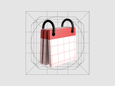 3D Icon on the Grid 3d creative design flat icon ui ux