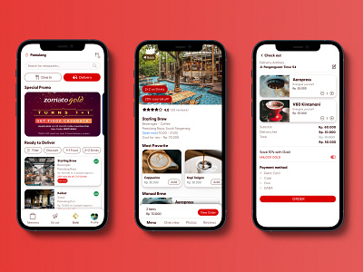 Zomato Gold UI Exploration apps design food apps mobile portfolio ui ui concept ux visual design web zomato zomato gold