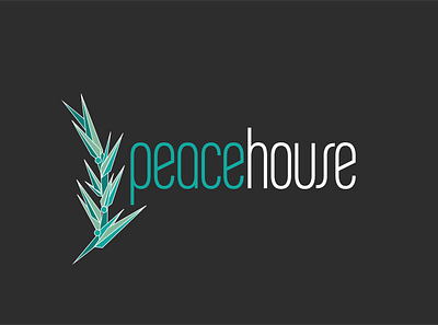 PeaceHouse Logo branding design flat icon illustrator line logo minimal type typography vector
