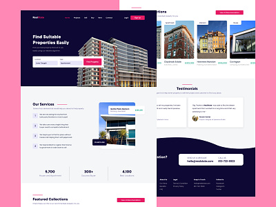 RealXtate - Real Estate Home Page Exploration buy sell rent home page home page design properties property property search property website real estate ui design real estate web real estate web design realestate ui ux ui ux design