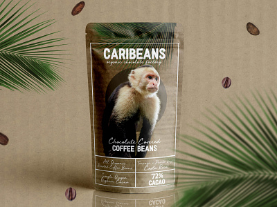Caribeans Packaging chocolate logo montage packaging packaging design sustainable tropical typogaphy