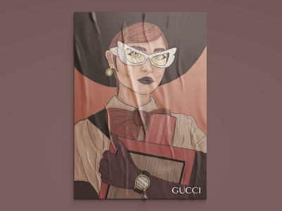 Gucci Bloom Poster campaign digital illustration digital painting fashion illustration gucci illustration poster product illustration