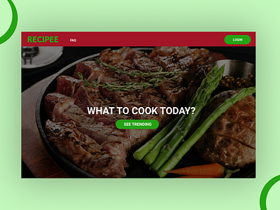 Recipee Website design food minimal ui ux web design website