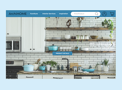 Interior Design Service Website Design design home interiors kitchen minimal ui ux