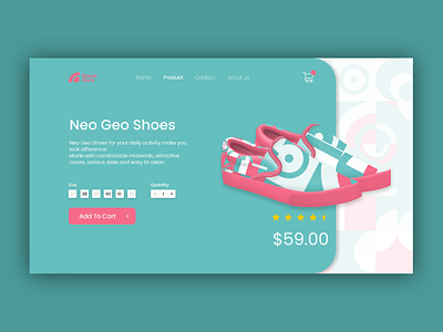 Neo Geo Online Shop abstract decorative shop ui uiux website