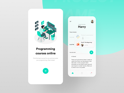 Courses online - concept app UI design