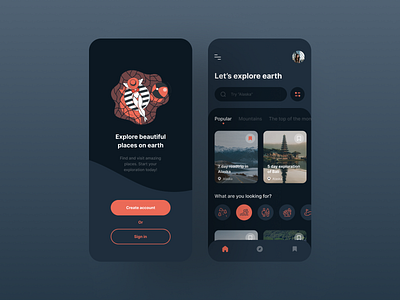 Travel app UI