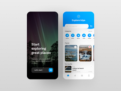 Travel app UI