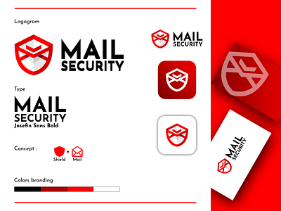 Modern Logo For Mail Security Company logo agency mail logo security mail logo shield logo tech logo
