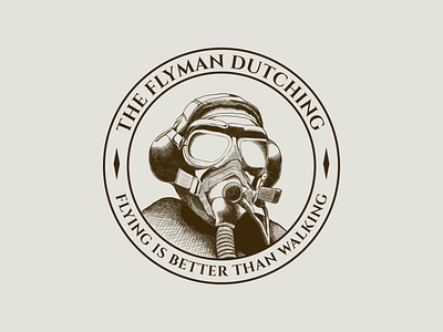 Vintage hand drawn logo for The Flyman Dutching