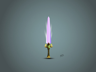 short sword design flat illustration vector