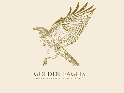 Golden eagles bird branding classic concept eagl graphic design logo logo design logoconcept vector vintage