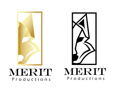 Merit productions concept design flat fox gold graphic design icon logo logo design logoconcept vector