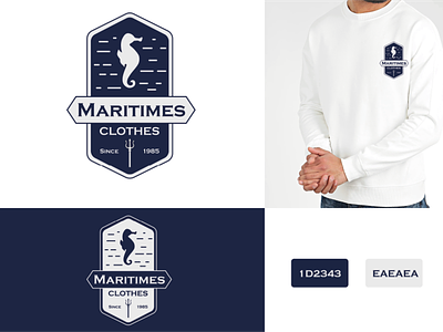 Maritimes Clothes blue brand branding design front front end illustration logo maritime sand sea ui ux vector white