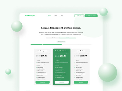 Pricing page