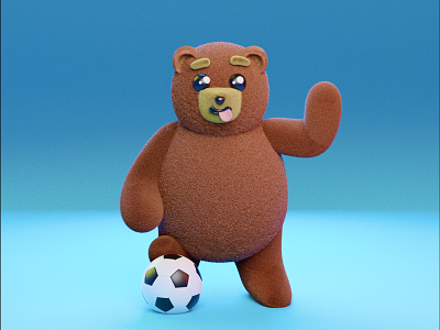 Bear playing soccer 🐻⚽️