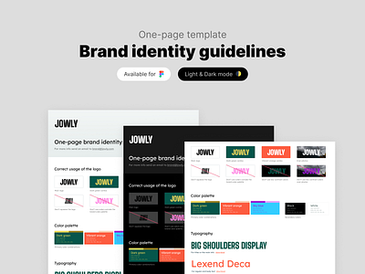 Brand identity guidelines template