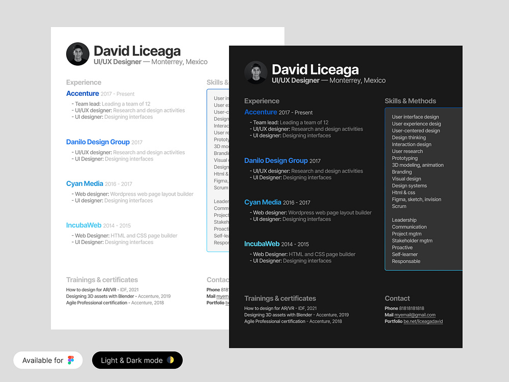 Browse thousands of Simple Cv images for design inspiration | Dribbble