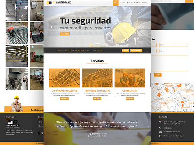 Edificadora MT final website construction company homepage industrial orange responsive ui ux website