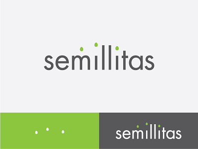 Semillitas logo clean gray green logo logotype mexico minimalist monterrey nature seed seeds semilla