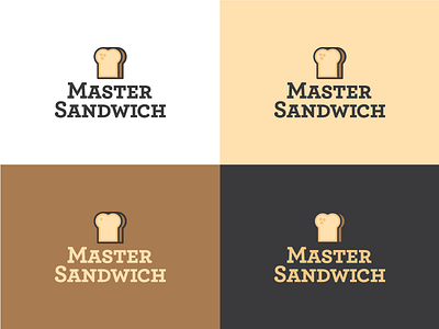 Master Sandwich Branding bread brown cute food foodie friendly icon master mexico sandwich slice of bread