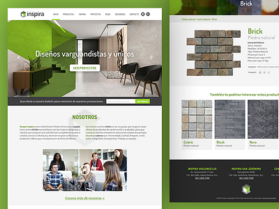 Interface design for construction material company construction company construction material green homepage minimal monterrey product ui user interface ux web design website