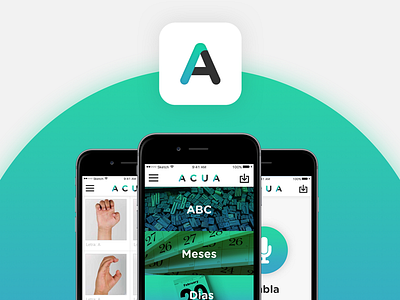 ACUA App acua app application fresh green help app ios mexico monterrey product design ui ux