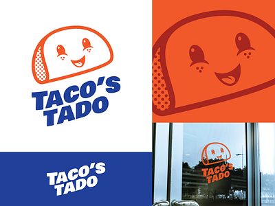 Taco's Tado 🌮 branding burrito cute fun happy happy taco icon logo mexican mexican food mexico taco tacos
