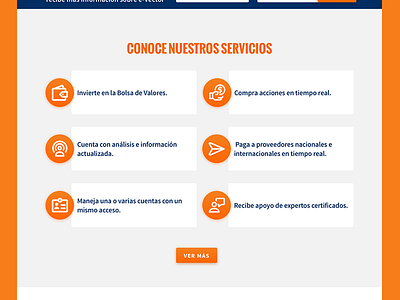 Services Section design financial homepage icons landing page orange section services services section ui ux website