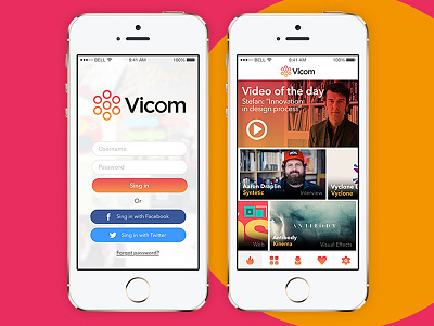 Vicom UI App Design aplication app application fresh ios mexico network product design ui ux video video app