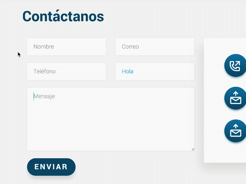 Material Design contact form