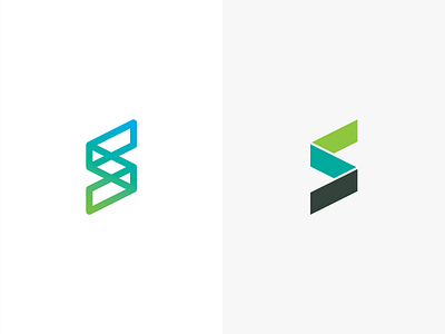 S Letter Logo branding fresh green letter s logo mark minimal modern s start up tech