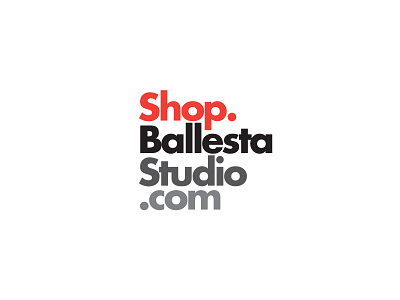 Ballesta Shop Stickers .com bold clean futura logo minimal modern red shop stickers type