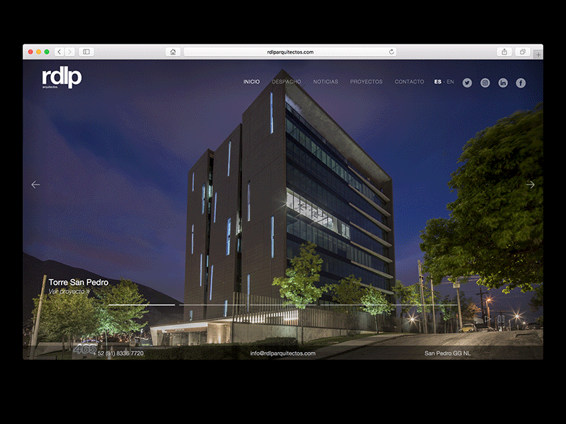Architect firm website architecture architecture firm black dark ui helvetica mexico minimalist ui ux web website wordmark