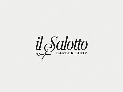 Il Salotto barber barber shop branding elegant fashion italian logo salon style stylish wordmark