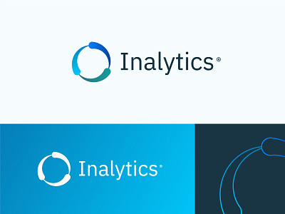 Inalytics first iterations blue branding chemistry circle clean cycle design health logo logotype mark medical minimal modern movement science tech typography