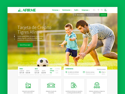 Afirme redesign bank banking business clean credit credit cards currency fintech green homepage housing loan minimal ui ux web