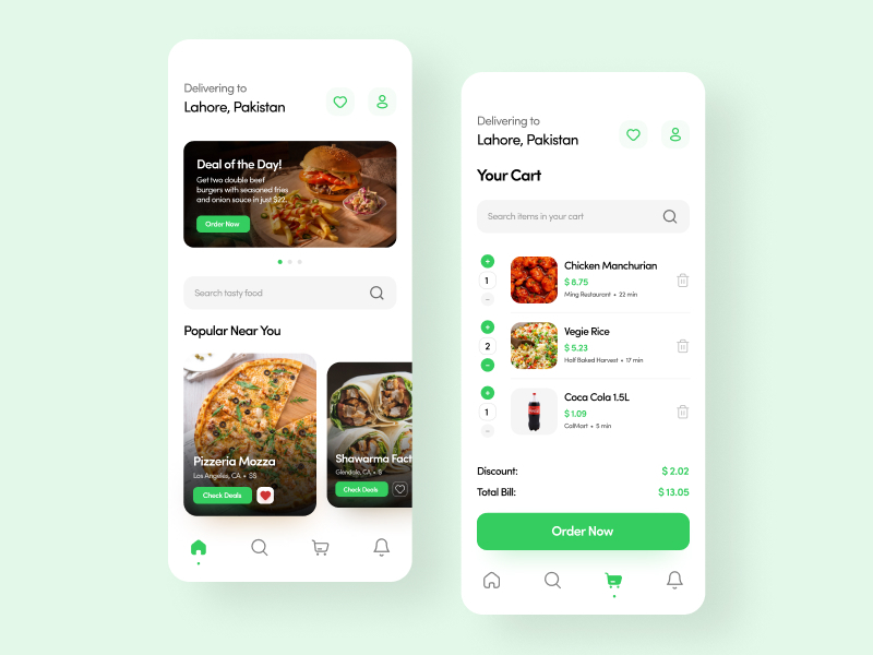 Food Delivery App Concept by Naveed Abbas on Dribbble