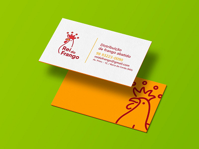 Cartão de Visita brand design branding chicken design graphic design illustration king logo vector