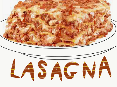 Lasagna art cool digital art illustration illustration digital mykadelica