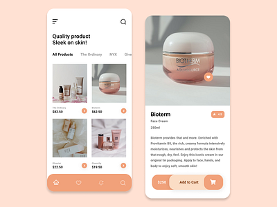 Cosmetic Store App app branding design graphic design illustration logo typography ui ux vector