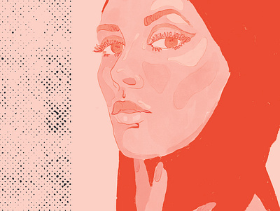 Novita Oc 1964 cover image fashion illustration graphics illustration orange portrait illustration woman