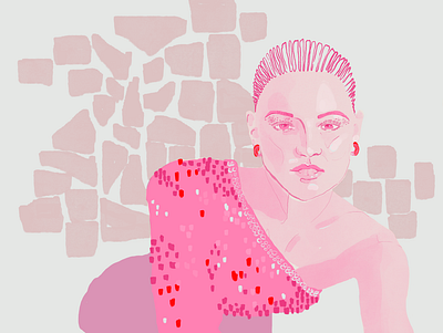 DUNDAS comp digitalart fashion illustration female graphics illustration pink women art