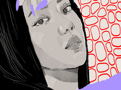 JISOO digital digitalart editorial illustration portraitillustration womenportrait