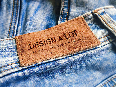 7 Jeans and Pants Label Mockups apparel denim engraved fashion freebie jeans label leather mockup mockups pants