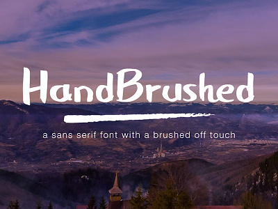 HandBrushed Font brush font fonts handbrushed handmade handwritten rough sans serif