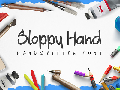 Sloppy Hand Font brush font fonts free freebie freebies handmade handwritten sloppy