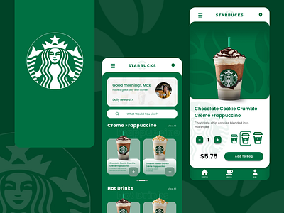 Starbucks Mobile App coffee designer figma graphic design mobile app starbuck starbuck coffee ui uiux design user interface website