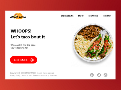 Daily UI Day 8: 404 Page 404page dailyuichallenge design food app